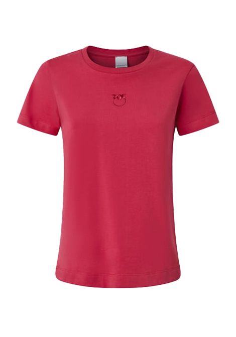 T-shirt Pinko donna 100355 A2HN rossa maniche corte logo ricamato PINKO | T-shirt | 100355 A2HNO57